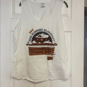 White Graphic Tank Top